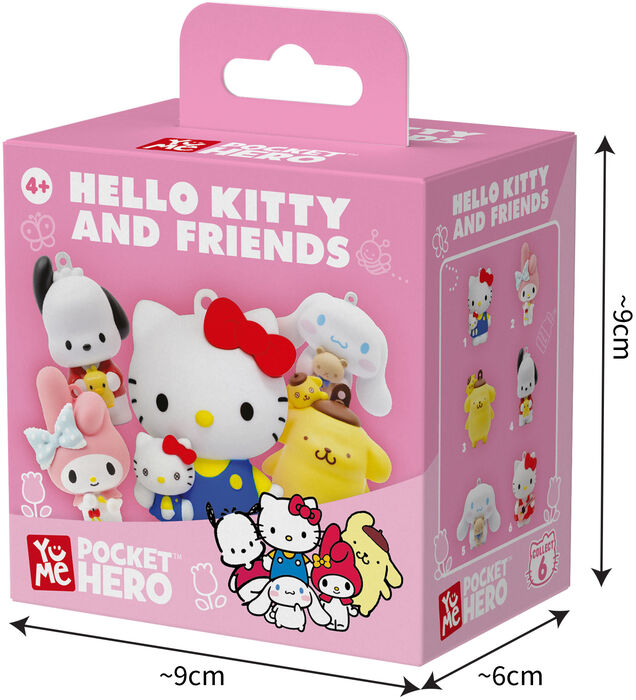 YuMe Hello Kitty Pocket Hero Blind Box lyklakippa