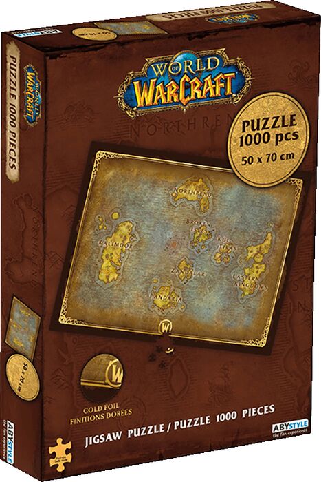 WoW Azeroth'a map 1000 bita púsl
