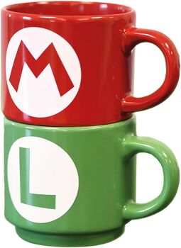 Super Mario staflanlegir bollar - Rauður / Grænn