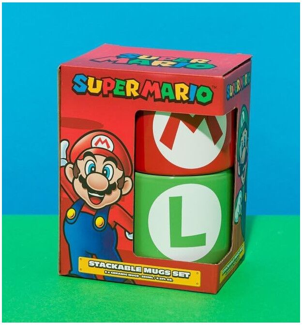 Super Mario staflanlegir bollar - Rauður / Grænn