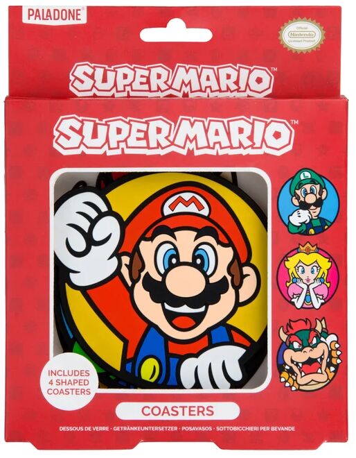 Super Mario glasamottur - 4 stk