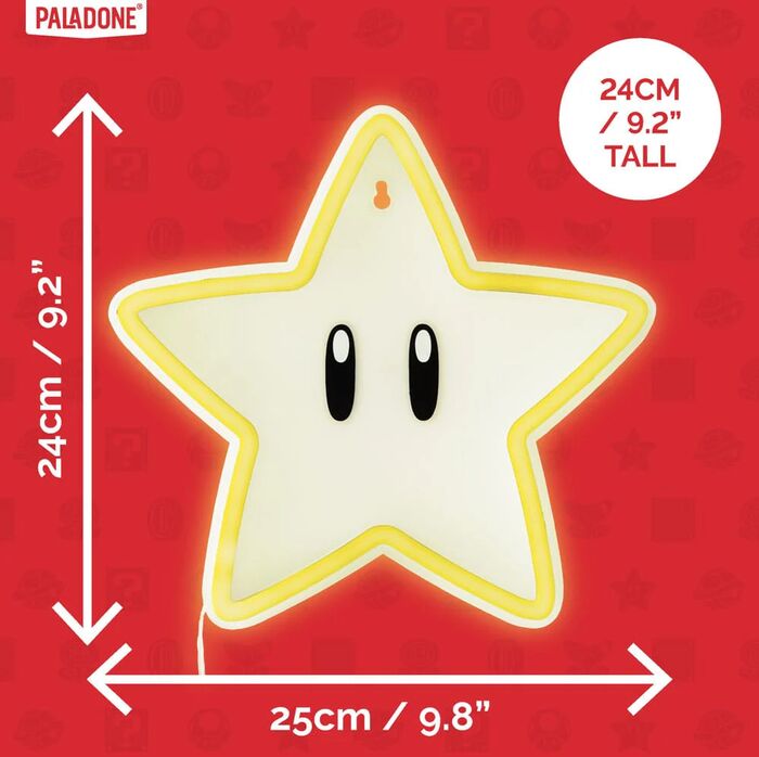 Super Mario Star neon veggljós