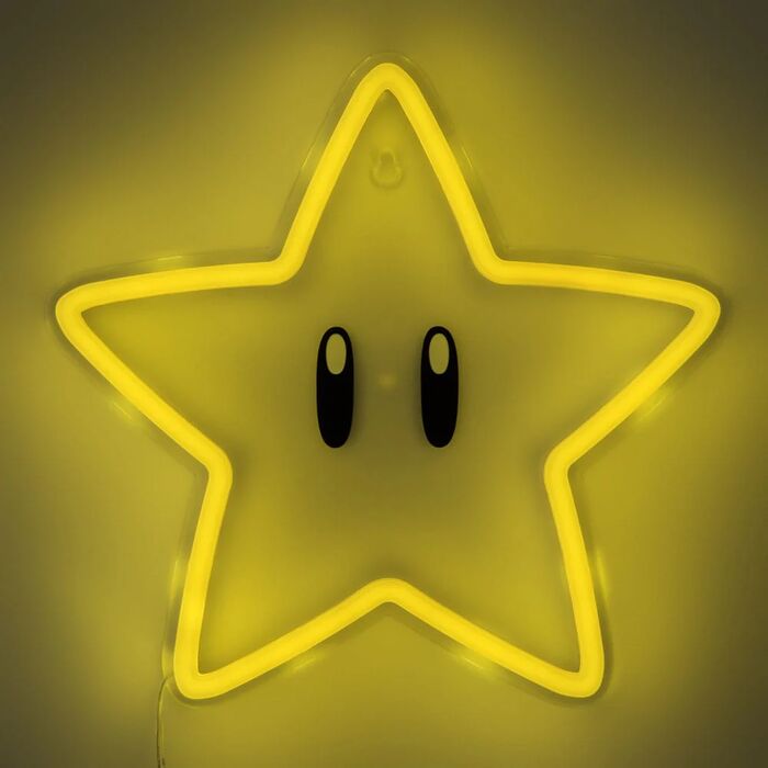 Super Mario Star neon veggljós