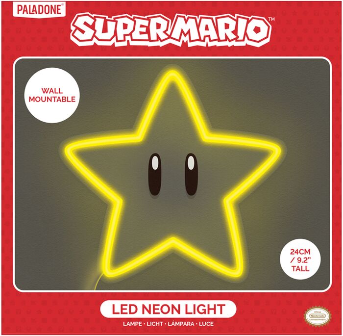 Super Mario Star neon veggljós