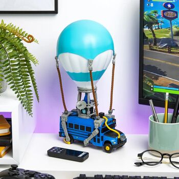 Fortnite Battle Bus ljós og heyrnartólastandur