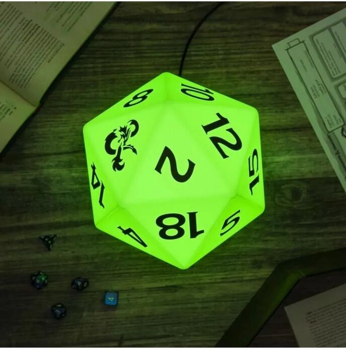 Dungeons & Dragons D20 lampi