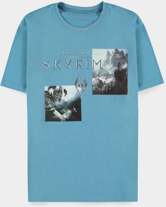 Skyrim stuttermabolur - blár L