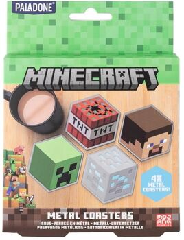 Minecraft málm glasamottur - 4 stk