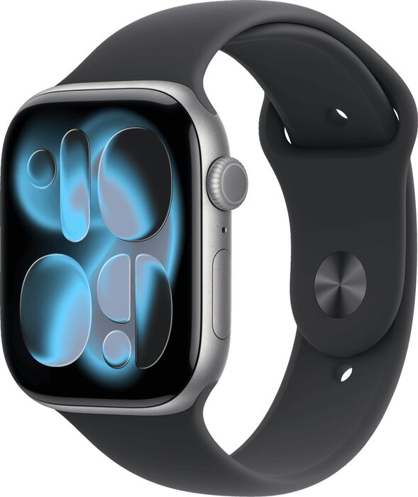 Apple Watch Series 11 GPS 46mm - Svart Sport ól