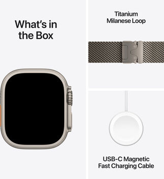 Apple Watch Ultra 3 49mm - Títaníum/Milanese ól