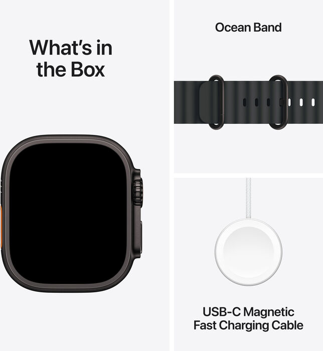 Apple Watch Ultra 3 49mm - Svart/Ocean Band ól