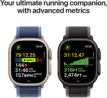 Apple Watch Ultra 3 49mm - Svart títaníum/Black Alpine ól L