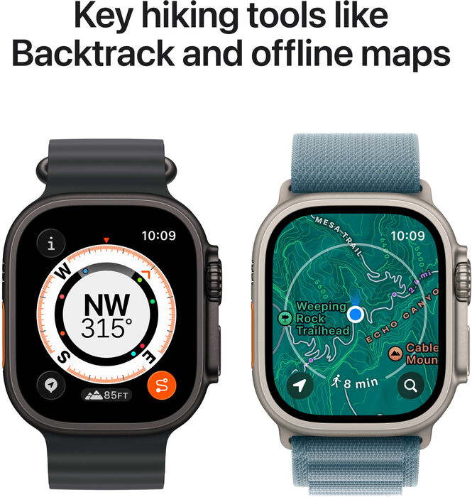 Apple Watch Ultra 3 49mm - Svart títaníum/Milanese ól