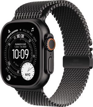 Apple Watch Ultra 3 49mm - Svart títaníum/Milanese ól