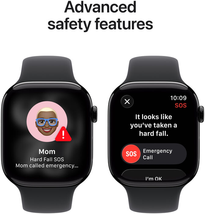 Apple Watch Series 11 GPS/5G 46mm - Svart/Sport ól