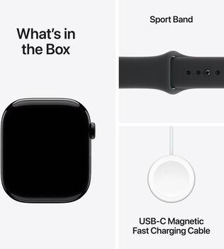Apple Watch Series 11 GPS/5G 46mm - Svart/Sport ól