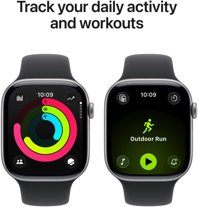 Apple Watch Series 11 GPS/5G 46mm - Grátt/Sport ól