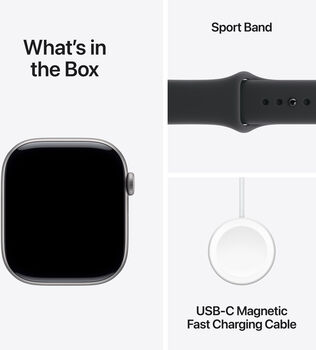 Apple Watch Series 11 GPS/5G 46mm - Grátt/Sport ól