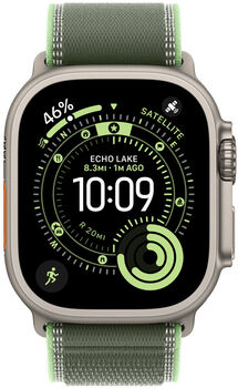 Apple Trail Loop ól M/L fyrir Apple Watch 49mm - Græn/Titanium