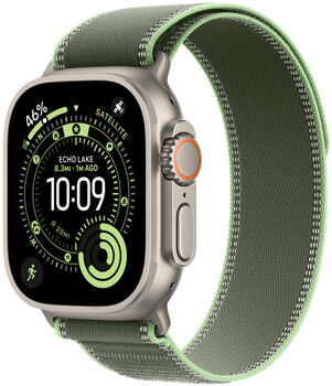 Apple Trail Loop ól M/L fyrir Apple Watch 49mm - Græn/Titanium
