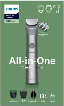 Philips All-in-One Series 5000 10 í 1 fjölnotasnyrtir MG5931/15 - Grár
