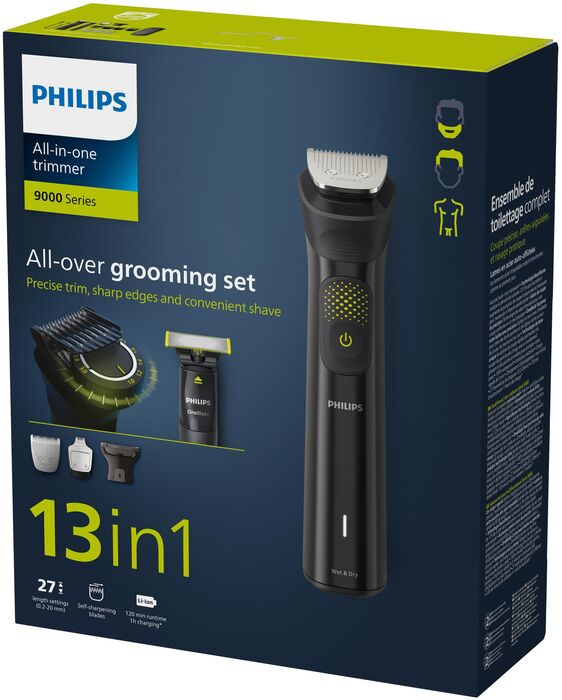 Philips All-in-One 9000 hárklippur + OneBlade