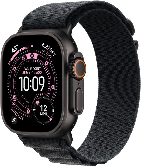 Apple Alpine Loop ól Large fyrir Apple Watch 49mm - Svört