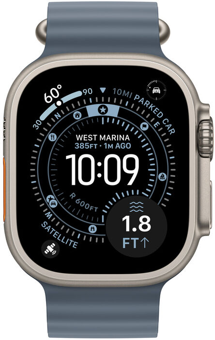 Apple Anchor ól fyrir Apple Watch 49mm - Blá/Titanium