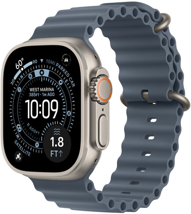 Apple Anchor ól fyrir Apple Watch 49mm - Blá/Titanium