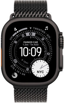 Apple Milanese Black Titanium ól Large fyrir Apple Watch 49mm