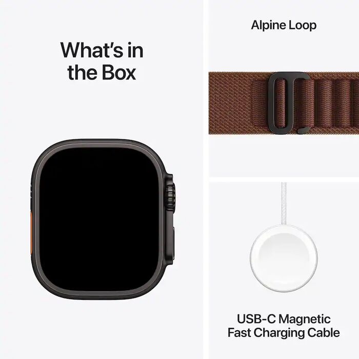 Apple Watch Ultra 4 49mm - Svart Títan Alpine ól L
