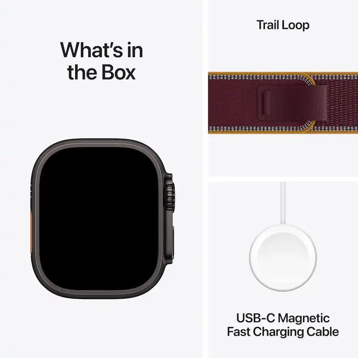 Apple Watch Ultra 4 49mm - Svart Títan Trail ól
