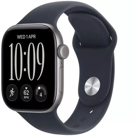 Apple Watch Series 12 GPS 42mm - Grátt/dökkblátt Sport ól S/M