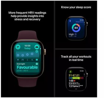 Apple Watch Series 12 GPS 42mm - Svart Sport ól S/M