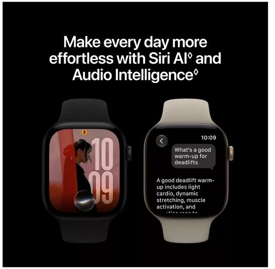Apple Watch Series 12 GPS 42mm - Svart Sport ól S/M