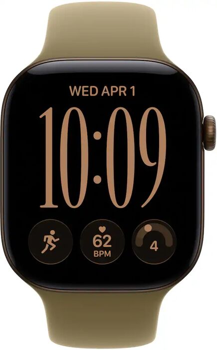 Apple Watch Series 12 GPS 46mm - Brons/grænt Sport ól M/L
