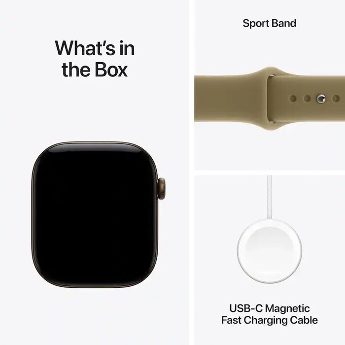 Apple Watch Series 12 GPS 46mm - Brons/grænt Sport ól M/L
