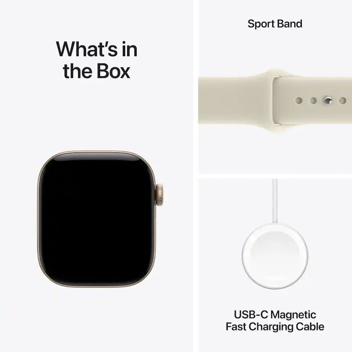 Apple Watch Series 12 GPS/LTE 42mm - Gyllt Sport ól S/M