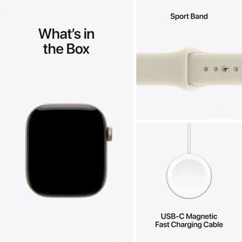 Apple Watch Series 12 GPS/LTE 42mm - Gyllt Sport ól S/M