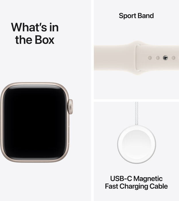 Apple Watch SE 3 40mm  - Hvítt Sport ól