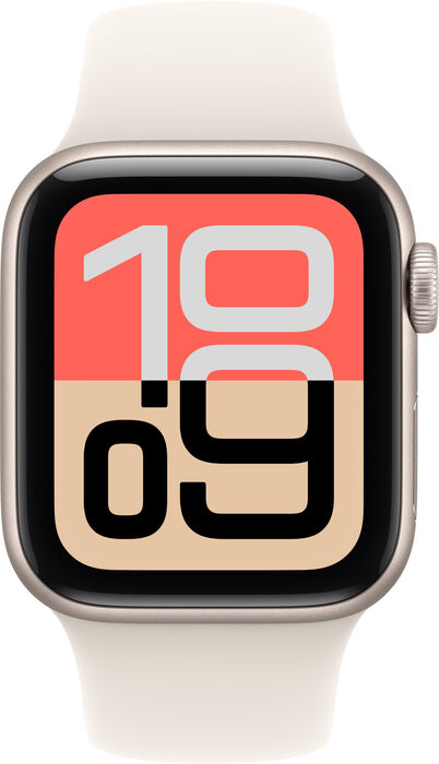 Apple Watch SE 3 GPS/5G 40mm - Hvítt Sport ól