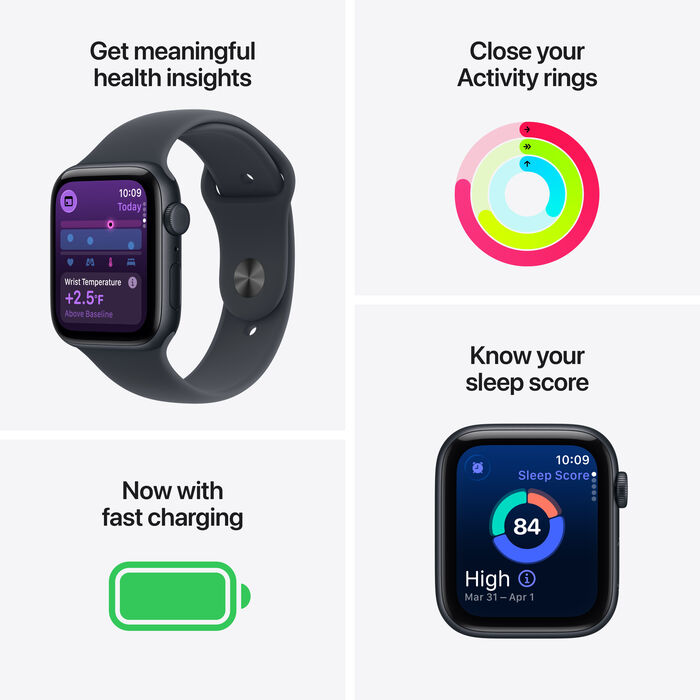 Apple Watch SE 3 GPS/5G 40mm - Hvítt Sport ól