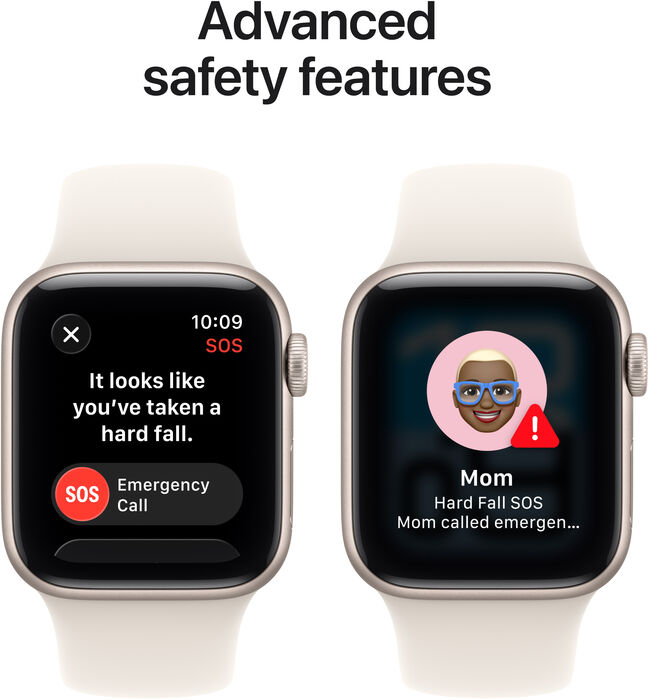 Apple Watch SE 3 GPS/5G 40mm - Hvítt Sport ól