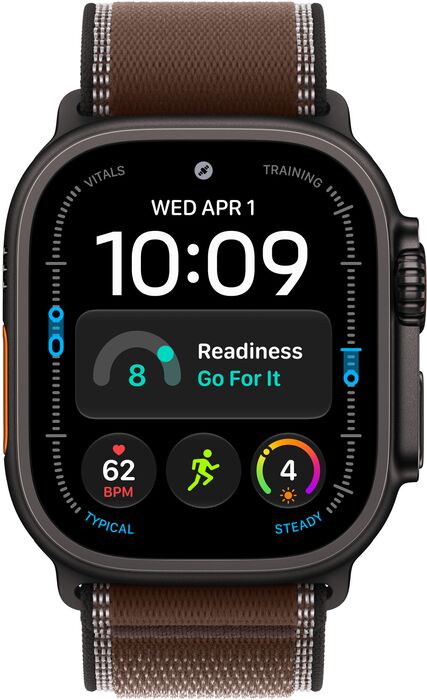 Apple Trail Loop ól f. Svart Apple Watch Ultra - Brún