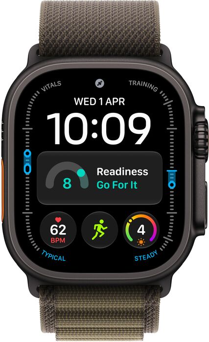 Apple Alpine Loop ól f. Svart Apple Watch Ultra - Dökkgræn