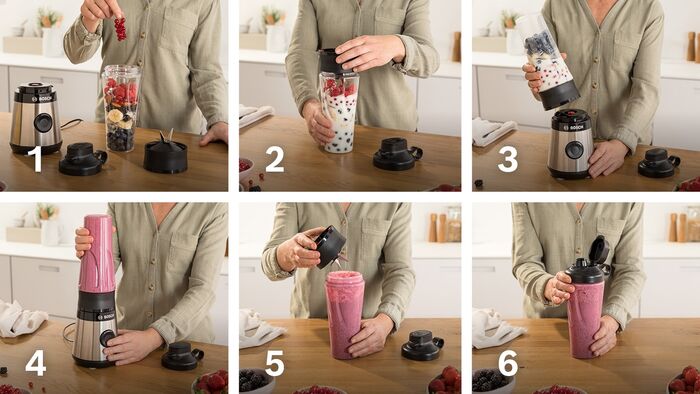 Bosch VitaPower Series 2 mini blandari - Stál/Svartur