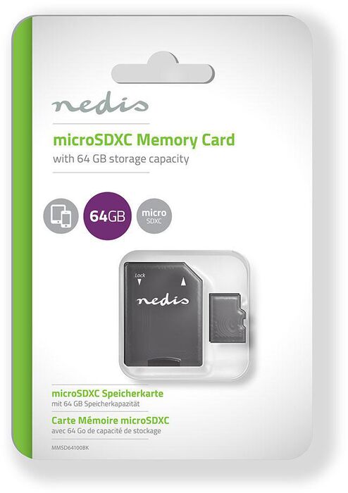 Nedis minniskort MicroSDXC - 64 GB