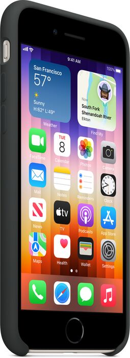 Apple iPhone SE sílikon símahulstur - Svart