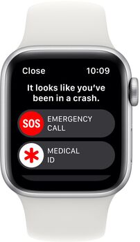 Apple Watch SE (2022) GPS 40mm - Silfur/Hvít Sport ól