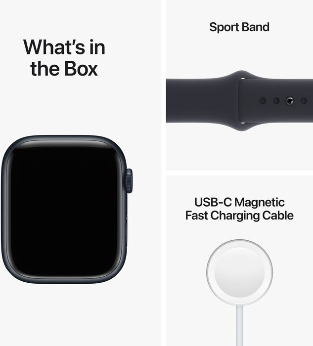 Apple Watch Series 8 LTE 45mm - Dökkblátt/Dökkblá Sport ól